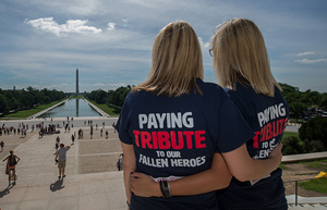 Honoring fallen police officers at the National Mall in Washington, DC.